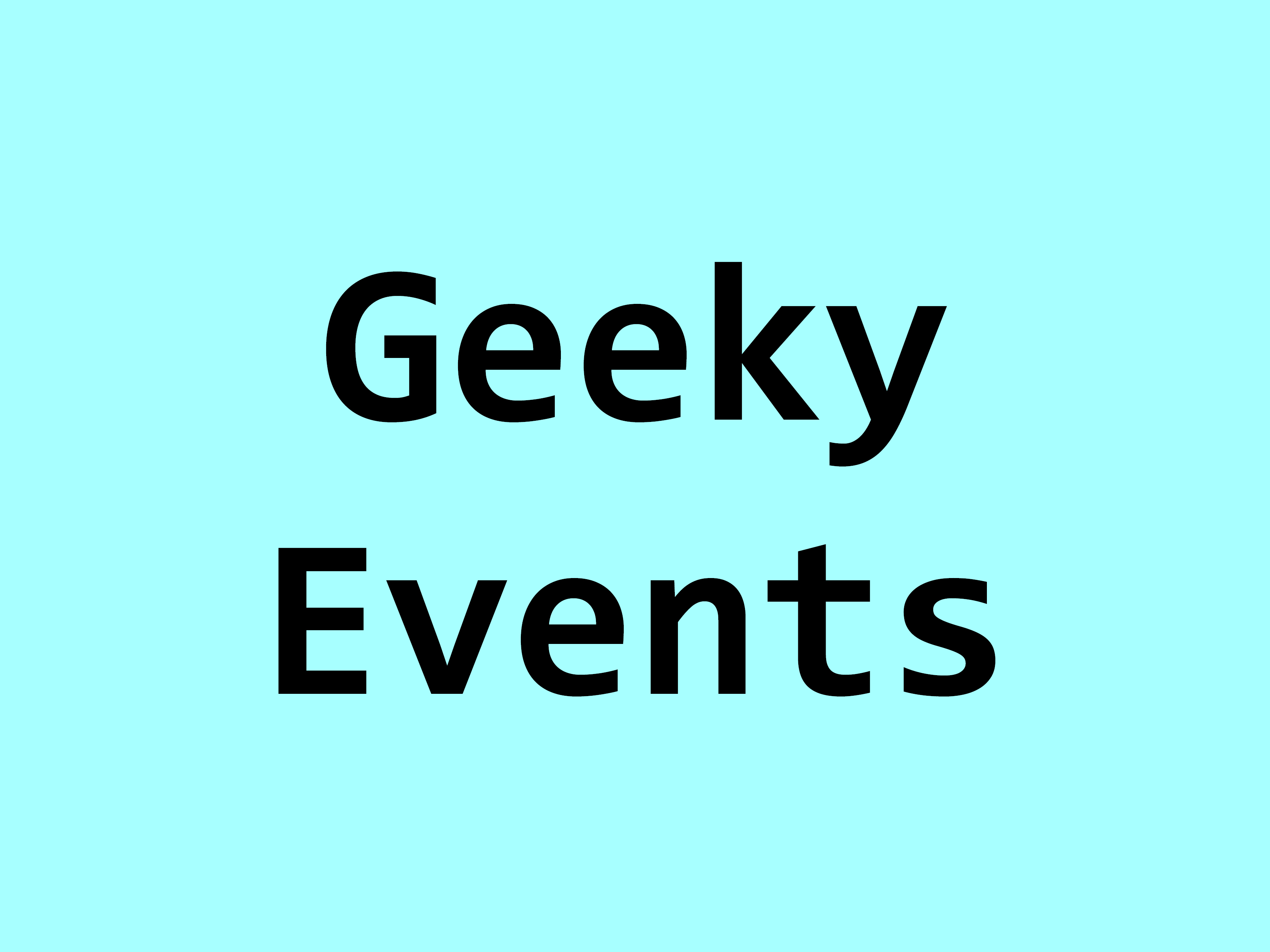 Geeky Events